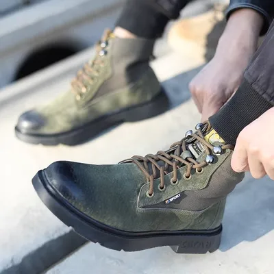 Giày bảo hiểm lao động Summer Summer High Top Weland Special Anti-smash Anti-Puncture Wear Medor Wear Work Four Seasons