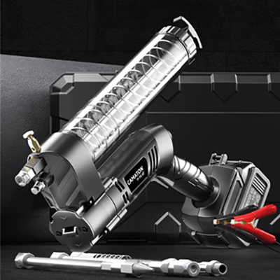đầu bơm mỡ móc Đức Karmaton mới điện súng bắn mỡ 24V pin lithium tự động điện áp cao hiện vật bơ đặc biệt cho máy đào máy bơm mỡ bằng chân súng bơm mỡ