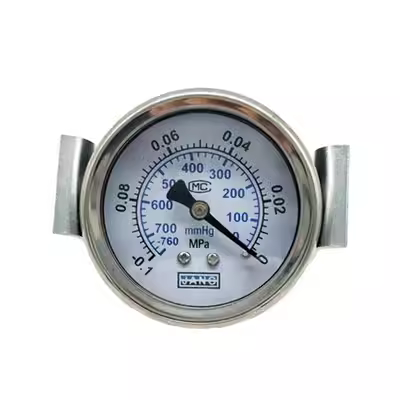 Trục đai hình chữ U y40zv giá đỡ bề mặt áp tấm đồng hồ đo áp suất khí nén 10kg chân không đồng hồ đo áp suất âm y50zv