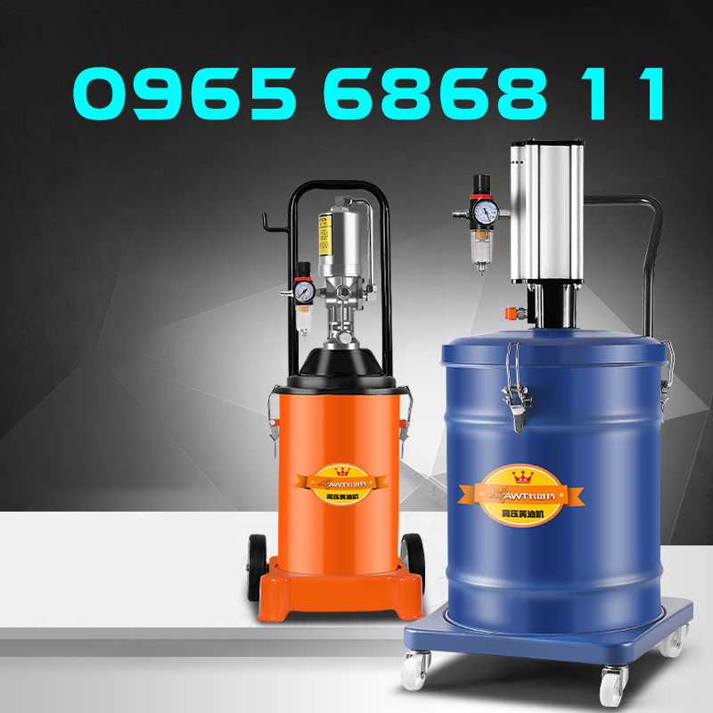 Máy bơm mỡ bơm dầu khí nén cao áp bơm mỡ bò khí nén chất liệu thép cán nguội dung tích 20 lít dụng cụ bơm mỡ bò