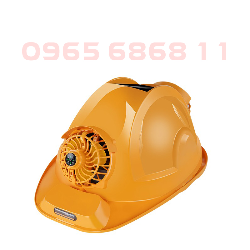 nón bảo hộ kỹ sư Mũ điều hòa không khí quạt kép năng lượng mặt trời bảo hộ lao động siêu nhẹ siêu cứng nón bảo hộ công nhân mũ bảo hộ thùy dương