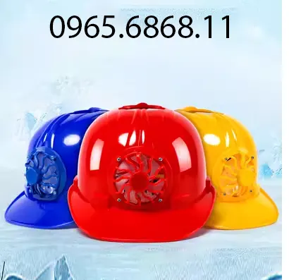 Mũ công nhân chống nắng chống va đập mũ bảo hộ có quạt hạ nhiệt mùa hè thoáng khí mũ bảo hộ kỹ sư