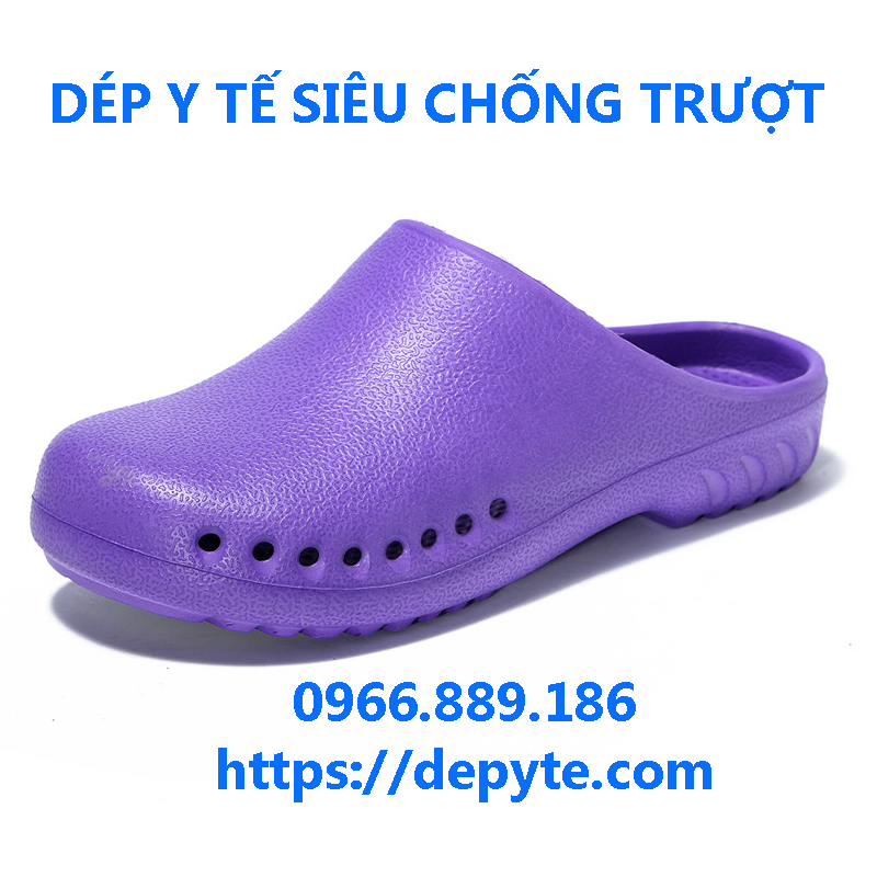 giày dép y tế bệnh viện không quai chống trơn trượt, chống thấm nước