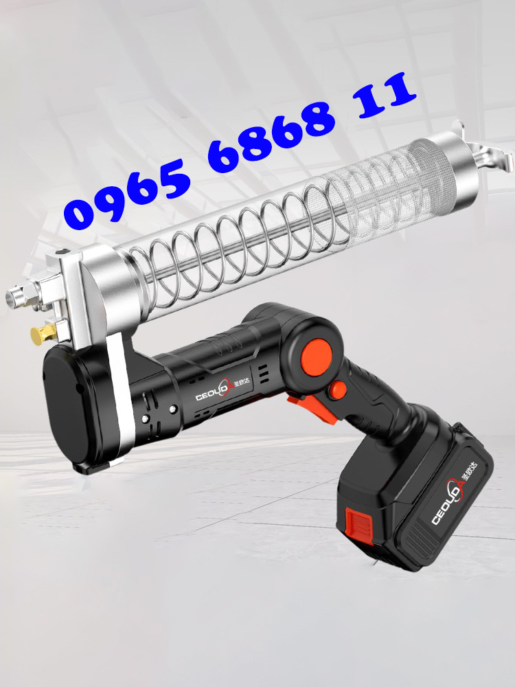 máy bơm mỡ bò bằng pin Súng bơm mỡ bò chạy bằng điện chuyên dụng sạc Pin Lithium 24V tự động bôi trơn chi tiết máy móc bơm mỡ bò bằng pin