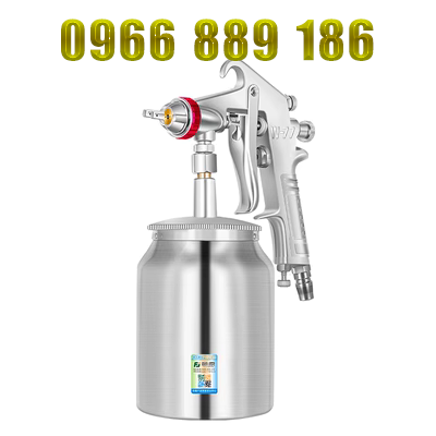 Súng phun sơn cao su Fujiwara W77 súng phun sơn ô tô nồi trên kết cấu thép đặc biệt độ phun cao nồi dưới bình xịt có thể súng phun sơn oto súng phun sơn tĩnh điện cầm tay