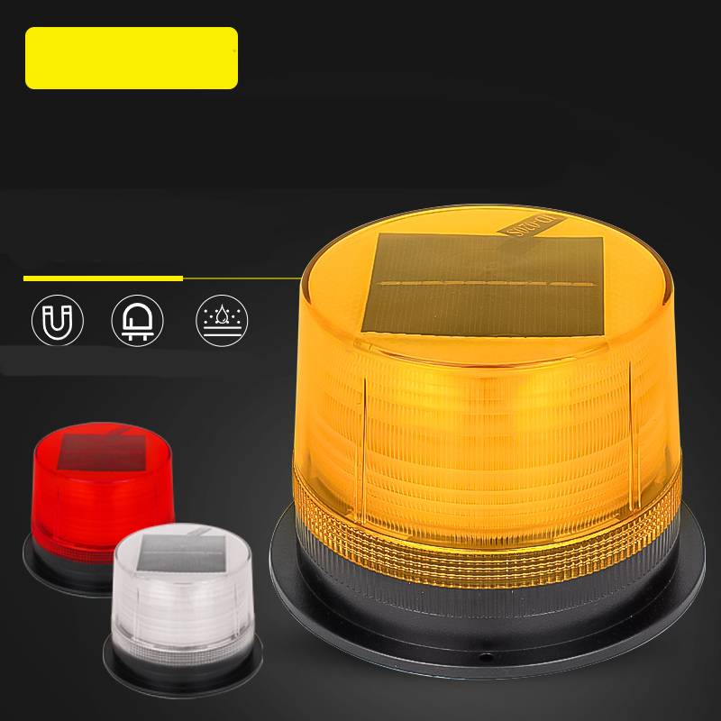 Cảnh báo năng lượng mặt trời ánh sáng nhấp nháy ô tô đèn flash từ tính ngoài trời chống mưa màu vàng đèn cảnh báo kỹ thuật trần xe đèn năng lượng mặt trời ốp trần đèn trần năng lượng mặt trời