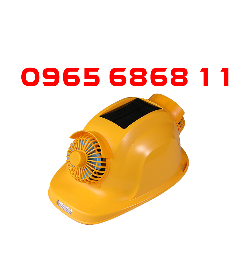 Mũ bảo hộ siêu cứng có quạt năng lượng mặt trời cho công nhân xây dựng nón lao động quạt kép tốc độ gió cao mũ bảo hộ sseda
