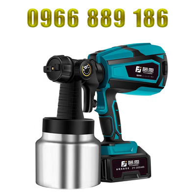 Súng phun sơn điện Fujiwara súng phun sơn phun sơn cao su máy phun gia dụng pin lithium có thể sạc lại bình xịt nguyên tử hóa cao súng sơn màu súng phun sơn tỉa nhỏ