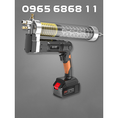 bơm mỡ tay máy bơm mỡ bò bằng pin điện áp 24v pin lithium có thể sạc lại  súng bơm mỡ bằng điện pin siêu khỏe bơm mỡ tay