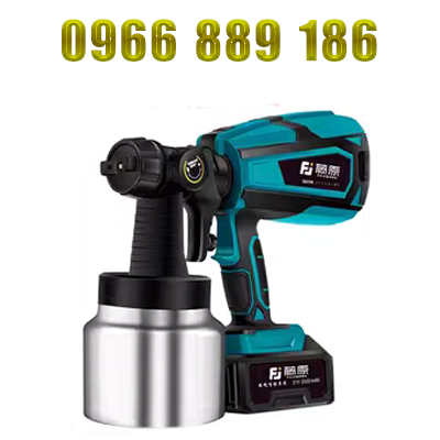 Súng phun sơn điện Fujiwara súng phun sơn phun sơn cao su máy phun gia dụng sạc pin lithium bình xịt phun sương cao hướng dẫn phun sơn súng phun bột bả