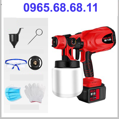 Delixi sạc súng phun sơn xịt thép màu gạch phun sơn máy tất cả trong một máy Putty đá thật sơn cao su sơn sung phun son mini béc phun sơn xe máy