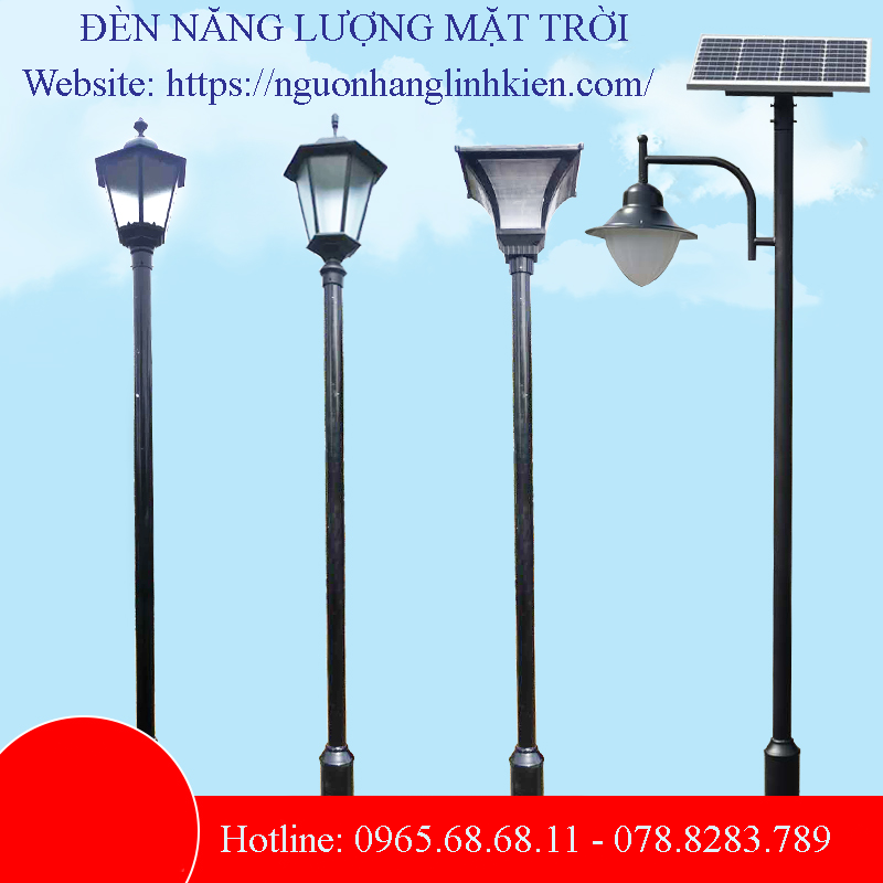 đèn led năng lượng mặt trời sân vườn Đèn sân vườn ngoài trời 3 mét không thấm nước đèn năng lượng mặt trời sân vườn giá rẻ