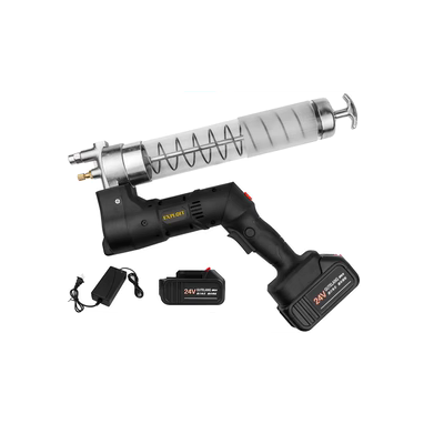 máy bơm mỡ bò bằng điện Tiên phong điện súng mỡ máy xúc đặc biệt 24v hoàn toàn tự động pin lithium điện áp cao trong suốt 12v bơ tạo tác máy bơm mỡ bằng chân súng bơm mỡ dùng pin