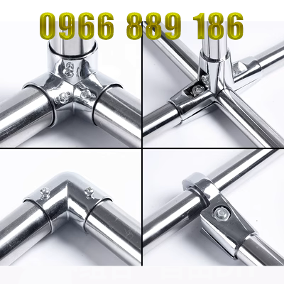 19mm thép không gỉ ống tròn kết nối cổng kết nối kệ lưới chống muỗi cực vật có đổ giày phụ kiện 2 chiều 3 khuỷu tay đầu nối nhanh khí nén đầu nối khí nén