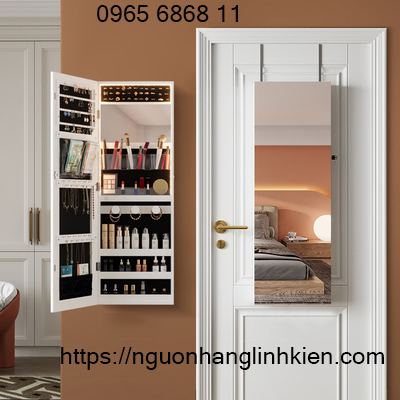 Tủ Gương Trang Điểm Makeup Cho Phụ Nữ Tủ Đựng Đồ Trang Sức Có Gương