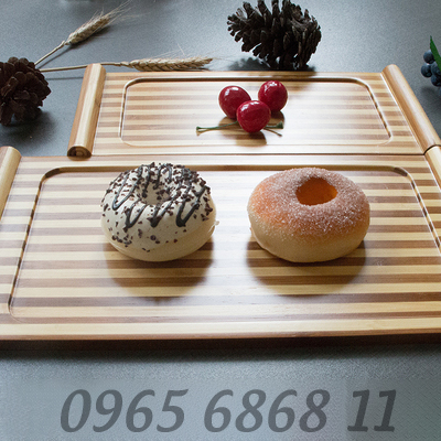 Khay trà bằng gỗ tre đựng thức ăn khay sushi thiết kế tinh tế lịch sự