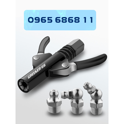 Đầu kẹp bơm mỡ chống rò rỉ dầu mỡ khi bơm đầu bơm mỡ 6 chấu 2 tai không gỉ miệng tự khóa máy bơm mỡ cầm tay