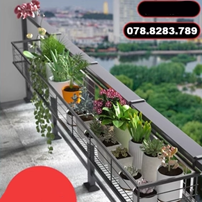 Ban công hoa giá treo tường rèn sắt lan can chậu hoa móc treo mọng nước lan can trong nhà bố trí bậu cửa sổ giá kệ trồng cây ban công kệ trồng cây trong nhà