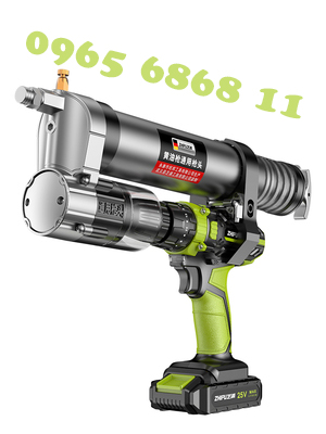 Súng bơm mỡ Shibaura đầu súng mỡ vạn năng chạy bằng điện hoàn toàn tự động Pin Lithium có thể sạc lại bơm mỡ điện 24v