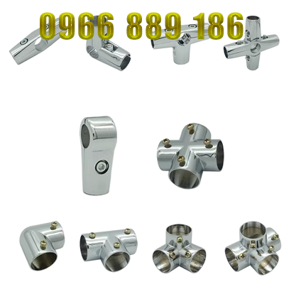 25 đầu nối ống inox, kệ trưng bày, kệ, đầu nối ống tròn, phụ kiện giá treo quần áo, ốc vít, khớp nối ống sắt nối hơi nhanh