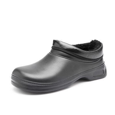Wako Slide Chef Giày chống trượt không thấm nước, Winter Winter Plus Plus Velvet Khách sạn ấm áp Nhà bếp Giày công sở nam và nữ