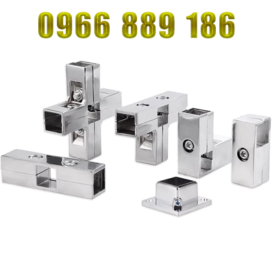 đầu nối ống mềm Dày thép không gỉ ống vuông tee kết nối 25*25 ống vuông doanh kệ hiển thị giá dây ống vuông phụ kiện đầu nối nhanh ống hơi đầu nối máy rửa xe