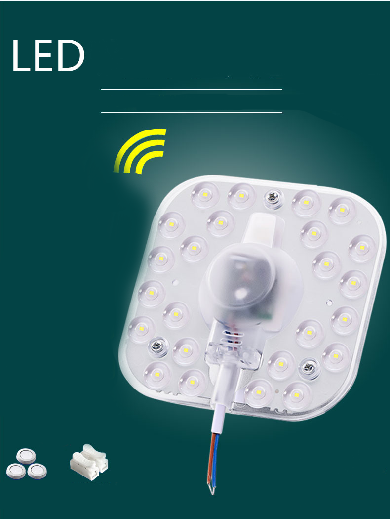 Điều khiển âm thanh và ánh sáng led radar cơ thể con người mô-đun đèn trần cảm ứng tài sản hành lang cải tạo ánh sáng bảng đèn bảng điều khiển âm thanh điều khiển bấc đèn năng lượng mặt trời ốp trần den op tran nang luong mat troi