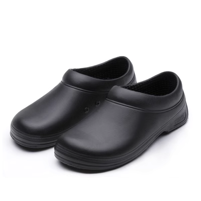 Wako Slide Chef Shoes Shoes Smoothing Giày nhà bếp màu đen Sóng đặc biệt Chống trượt Không thấm nước Chống dầu chống dầu Giày nữ