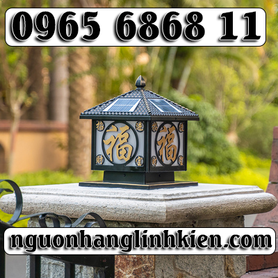 đèn trụ cổng năng lượng mặt trời Đèn trụ cổng năng lượng mặt trời siêu sáng ngoài trời chống thấm nước đèn trụ cổng vuông sân vườn đèn trụ cổng tròn năng lượng mặt trời