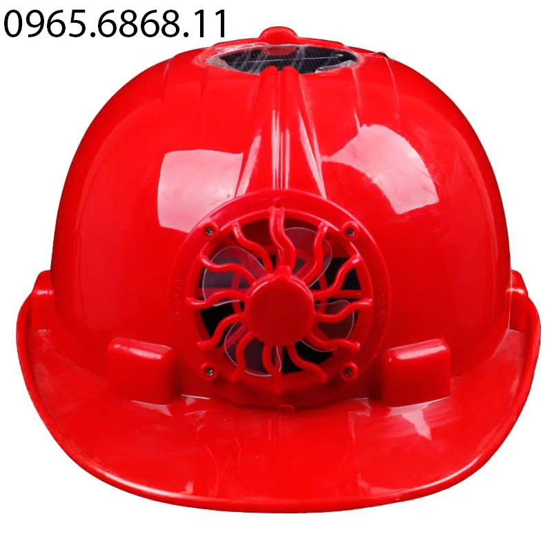 Nón bảo hiểm lao động thoáng khí có quạt làm mát chống nắng mũ lao động kỹ sư siêu cứng siêu nhẹ mũ vải công nhân