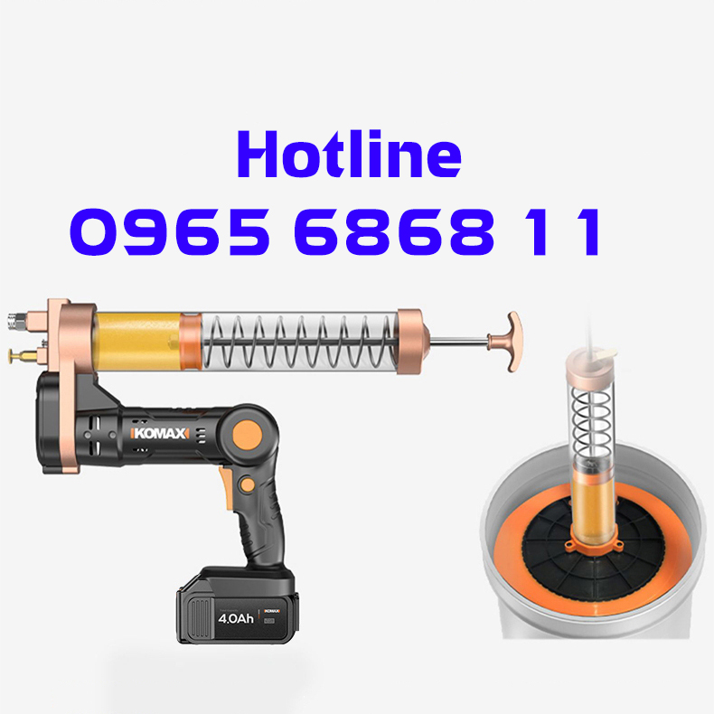 Súng bơm mỡ điện có thể sạc nhỏ gọn bơm mỡ bò đa năng dung tích lớn- Dụng cụ bơm mỡ cho động cơ bơm mỡ hơi