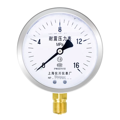 Thượng Hải Yichuan Dụng cụ đo áp suất địa chấn YN60/YN100 đo đầy dầu áp suất không khí áp suất dầu áp suất nước 0 ~ 60MPa