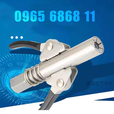 Mới tay cầm kép khóa kìm áp suất cao vòi phun mỡ tự khóa bằng tay điện khí nén súng mỡ loại bánh răng vòi phun mỡ bơm mỡ tay súng bơm mỡ dùng pin