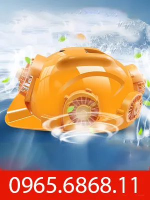 nón bảo hộ màu xanh Mũ bảo hộ lao động có quạt làm mát chuyên dụng cho công nhân công trườn nón bảo hộ siêu cứng siêu nhẹ có đèn nón thùy dương