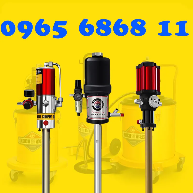 Bơm mỡ khí nén cao áp mỡ ra đều không rò gỉ máy bơm mỡ khí nén tự động công suất lớn đầu bơm mỡ bò