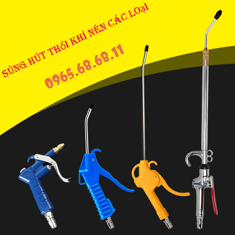 Súng bụi cao áp lực thổi không khí, súng thổi tro, súng phun súng kéo dài, dụng cụ khí nén, bộ loại bỏ bụi xe máy thổi chai nhựa súng xịt khí nén