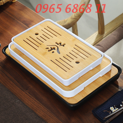 Khay trà gỗ MFC chịu nhiệt độ cao khay trà bằng gỗ chống ẩm mốc mối mọt khay gỗ dừa
