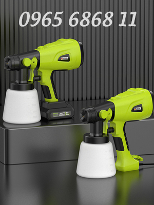 Súng phun sơn điện cầm tay pin khỏe máy phun sơn pin lithium chuyên dụng cho các nhà xưởng và hộ gia đình máy phun sơn tường