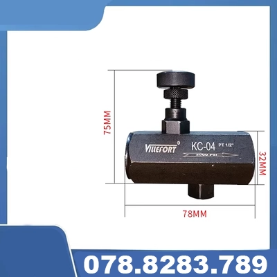 van thuy luc 2 chieu Van tiết lưu thủy lực một chiều thủy lực KC-02 kc-03kc-04kc-06 van điều khiển lưu lượng van điều chỉnh tốc độ van dầu thủy lực các loại van thủy lực