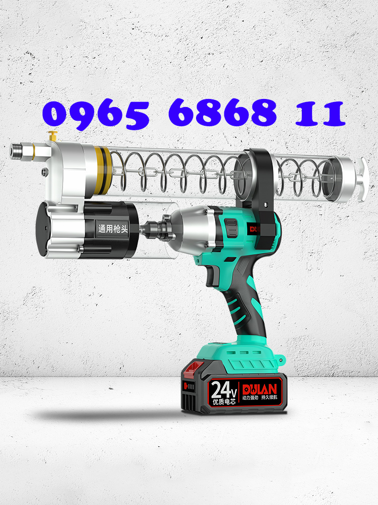 Súng bơm mỡ bò dùng pin lithium 24v có thể sạc lại máy bơm mỡ chạy bằng điện chất liệu hợp kim có thể sạc lại nhiều lần bơm mỡ bằng tay