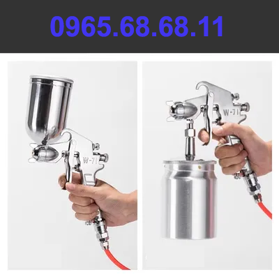 béc phun sơn Súng phun sơn W-71 trên và dưới nồi khí nén súng phun sơn nguyên tử hóa cao ô tô tấm kim loại nội thất phun sơn cao su sửa chữa súng phun sơn tỉa nhỏ sung phun