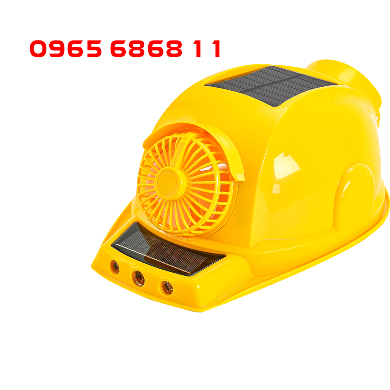 mu bao ho Mũ công trường có quạt độ cứng cao sạch năng lượng mặt trời pin lithium mũ lao động điều hòa làm mát thoáng khí nón bảo hộ xây dựng