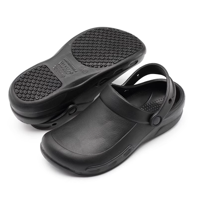 Wako Slide Giày đầu bếp chuyên nghiệp Giày công sở nhà bếp nam chống trượt không thấm nước và chống dầu mùa hè Giày bếp thoáng khí chuyên nghiệp