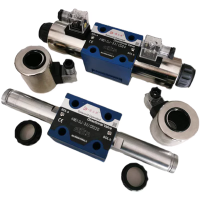 bản vẽ van thủy lực Van đảo chiều điện từ Rexroth 4WE10E10J10D10Y10G Huade cụm van đảo chiều thủy lực ba vị trí bốn chiều vam thủy lực các loại valve thủy lực