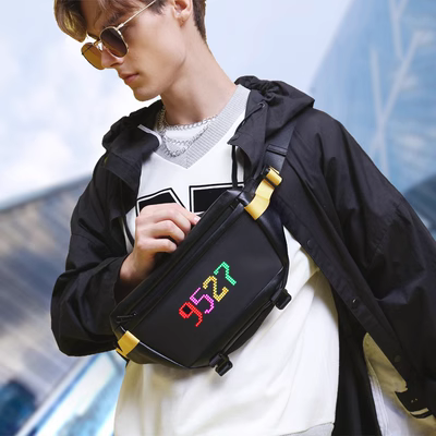 KWQ Kavitch màn hình led Túi Messenger đa chức năng túi đeo ngực túi thể thao túi túi xu hướng đường phố túi đeo vai đơn nam và nữ Balo đựng đồ công nghệ mua đồ chơi công nghệ