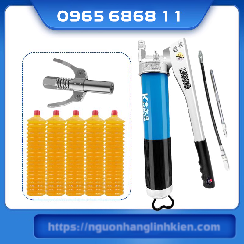 Bơm mỡ bằng tay Karlson tạo áp lực tiết kiệm dầu mỡ súng bơm mỡ bò bằng tay kiểu dây kéo bơm mỡ pin