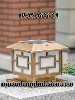 đèn trụ cổng tròn năng lượng mặt trời Đèn năng lượng mặt trời trụ cổng phong cách Nhật Bản tiết kiệm điện đèn trụ cổng vuông đèn led trụ cổng năng lượng mặt trời