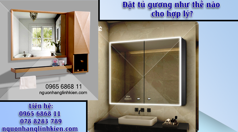 Nên đặt tủ gương phòng tắm ở độ cao thế nào cho phù hợp?