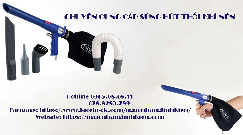 Cách sử dụng súng hút thổi khí nén an toàn đúng cách