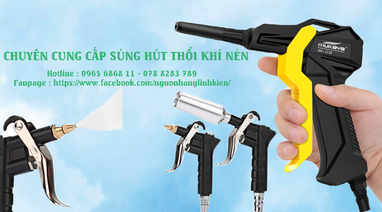 Súng hút thổi khí nén - Giải pháp xử lý một loạt các vấn đề vệ sinh công nghiệp.
